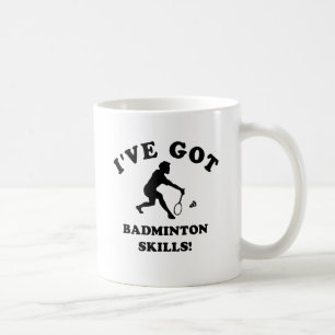 Taza De Café diseños frescos del bádminton