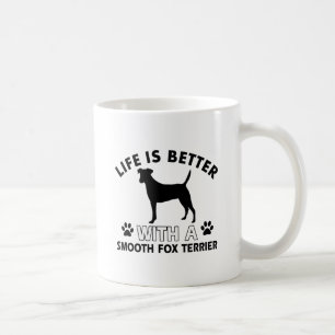 Taza De Café Diseños lisos de la raza del perro del fox terrie