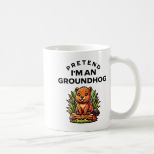 Taza De Café Disfraces divertidos y perezosos de marmota _10