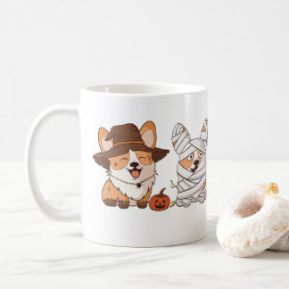 Taza De Café Disfraces lindos de Halloween para Corgi, Mu de va