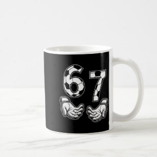 Taza De Café Disfraz de aficionados al fútbol 67 Seis Siete