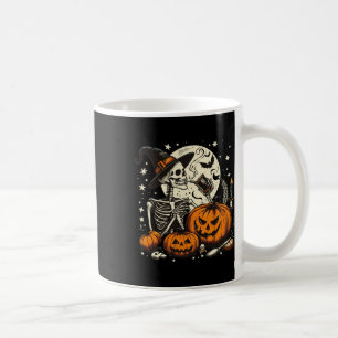 Taza De Café Disfraz de calabaza de esqueleto bebedor de café d