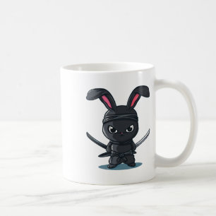Taza De Café Disfraz de conejo ninja genial para Pascua diverti