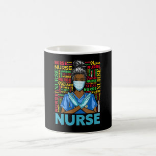 Taza De Café Disfraz de Enfermera Negra 2023 Mes de la Historia