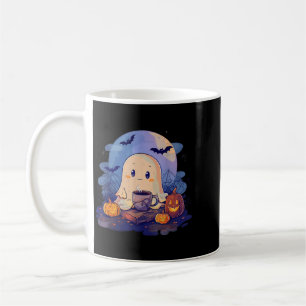 Taza De Café Disfraz de fantasma espeluznante café calabaza tel