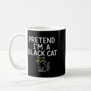 Taza De Café Disfraz De Gato Negro Sencillo Para Adultos En Hal