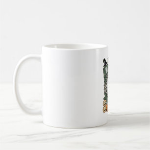 Taza De Café Disfraz de Halloween a la Izquierda Gato del Árbol