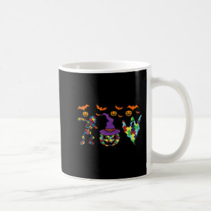 Taza De Café Disfraz de Halloween Autism Awareness Pumpkin Witc
