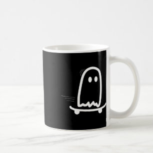 Taza De Café Disfraz de Halloween de fantasma en monopatín, fan