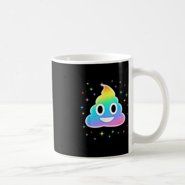 Taza De Café Disfraz de Halloween de Unicorn Poop Magic Rainbow (Derecha)