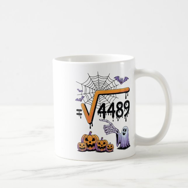 Taza De Café Disfraz de Halloween para profesor de matemáticas  (Derecha)