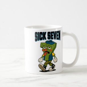 Taza De Café Disfraz de Halloween Sick Seven 67 para diseño pop