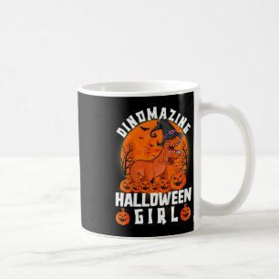 Taza De Café Disfraz de niña de Halloween Dinomazing Dinosaurio