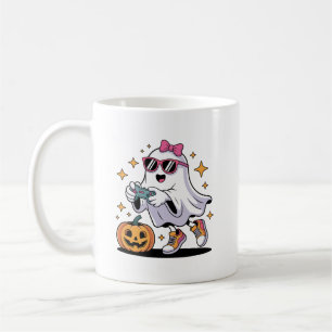 Taza De Café Disfraz de Niño Fantasma Jugador de Halloween