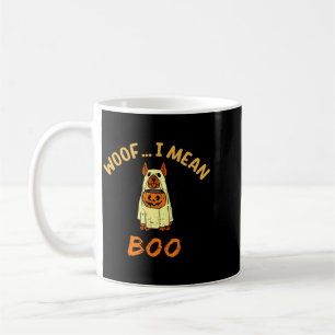 Taza De Café Disfraz de perro fantasma para Halloween Perro Tru