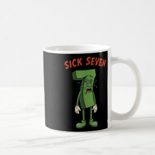 Taza De Café Disfraz divertido de Halloween del meme Sick Seven