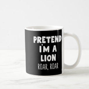Taza De Café Disfraz divertido de Halloween Rugido de León Fals