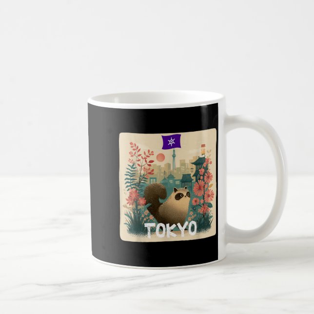 Taza De Café Disfraz divertido de mapache animal Toxyko para ni (Derecha)