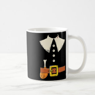 Taza De Café Disfraz divertido de peregrino pavo pierna Día de 