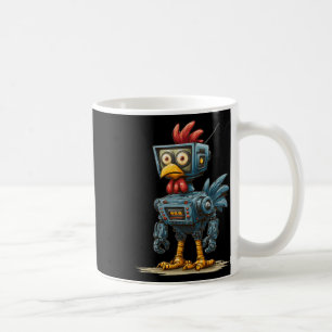 Taza De Café Disfraz divertido de pollo con Ai con TV para aman