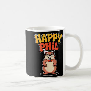 Taza De Café Disfraz Lindo del Día de la Marmota de Punxy Phils