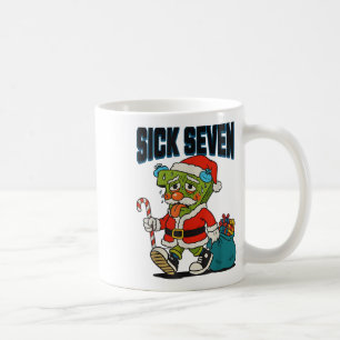 Taza De Café Disfraz Sick Seven 67 divertido Navidad Santa Homb