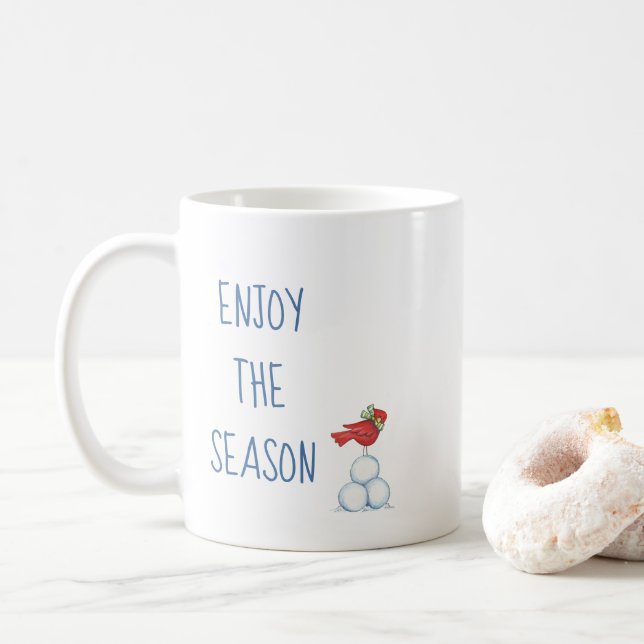 Taza De Café Disfruta de la temporada (Con donut)