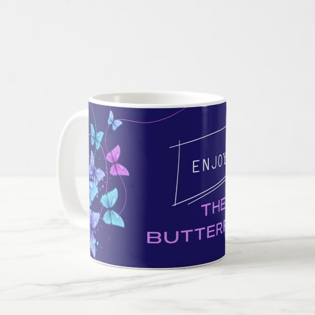Taza De Café disfruta de las mariposas Mug (Anverso izquierdo)
