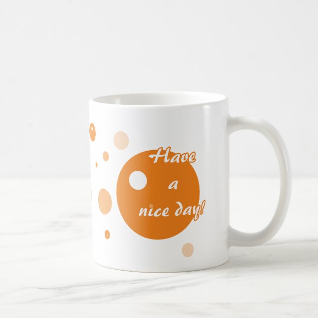 Taza De Café Disfruta de un buen día de vida Naranja de imágene (Derecha)