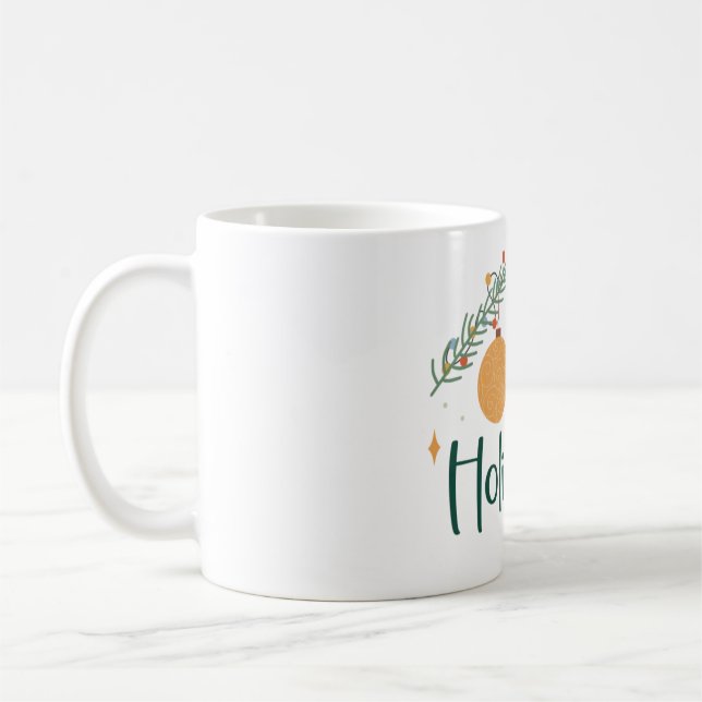 Taza De Café Disfruta del Ornamento de Navidad (Izquierda)