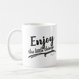 Taza De Café DISFRUTA LAS PEQUEÑAS COSAS Inspirador Personaliza
