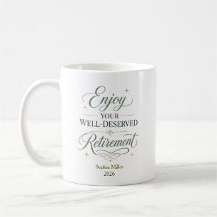 Taza De Café Disfruta Tu Merecida Jubilación Personalizada