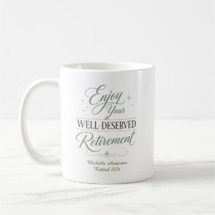 Taza De Café Disfruta Tu Merecida Jubilación Personalizada