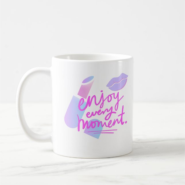 TAZA DE CAFÉ DISFRUTAR CADA MOMENTO (Izquierda)