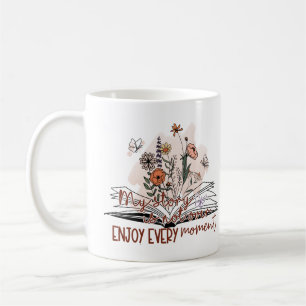 Taza De Café Disfrutar Cada Momento, Mensaje Positivo