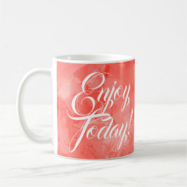 Taza De Café Disfrutar de la motivación de acuarela Naranja act