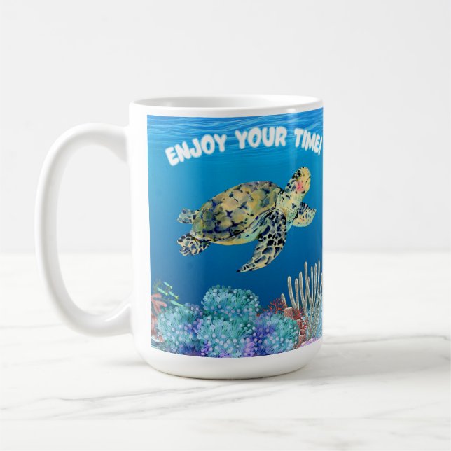 Taza De Café Disfrutar de la tortuga (Izquierda)