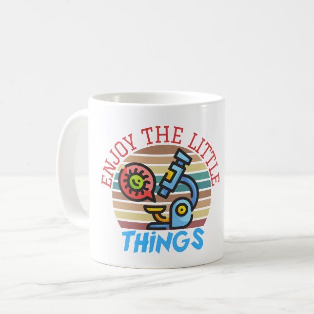 TAZA DE CAFÉ DISFRUTE DE LAS PEQUEÑAS COSAS - LABLIFE COFFEE MU (Anverso izquierdo)