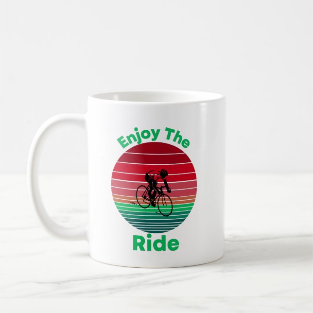 Taza De Café Disfrute del café de ciclismo Inspirador (Izquierda)