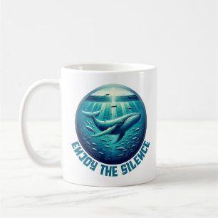 Taza De Café Disfrute del silencio - majestuoso arte del océano