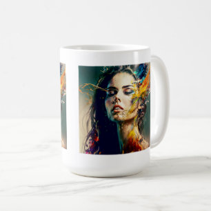 Taza De Café Disolver la mujer clásica Mug, 15 oz