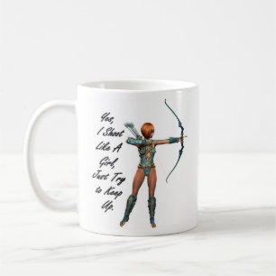 Taza De Café Disparo como un Chica