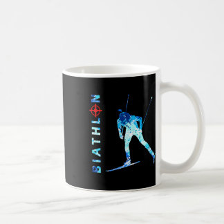 Taza De Café Disparo En Biatlón Y Esquiar Deportes De Invierno