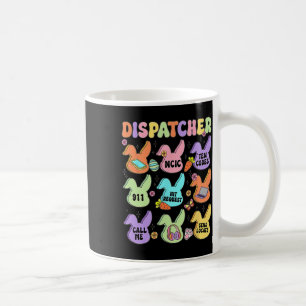 Taza De Café Dispatcher Pascua Conejito Lindo Coqueta Vaquera E