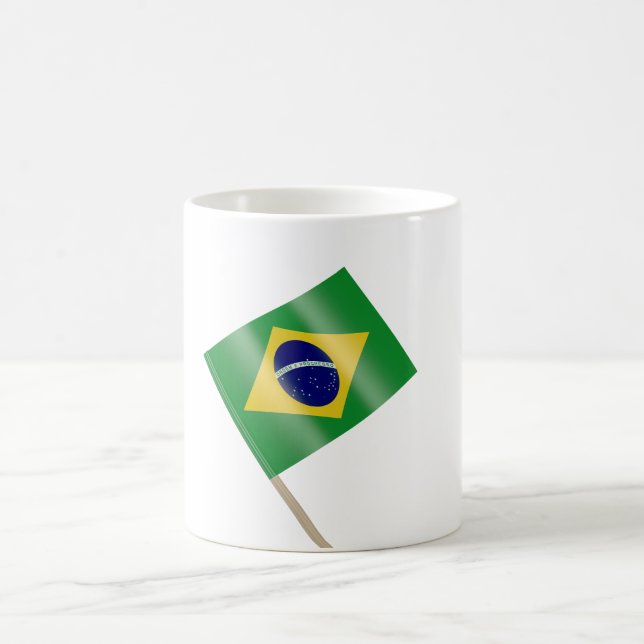 Taza De Café Distancia con bandera brasileña (Centro)