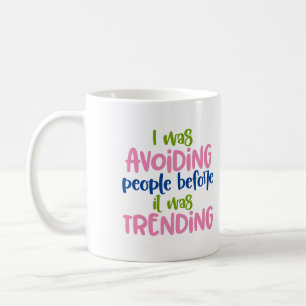 Taza De Café Distanciamiento Social Evitar a la gente antes era
