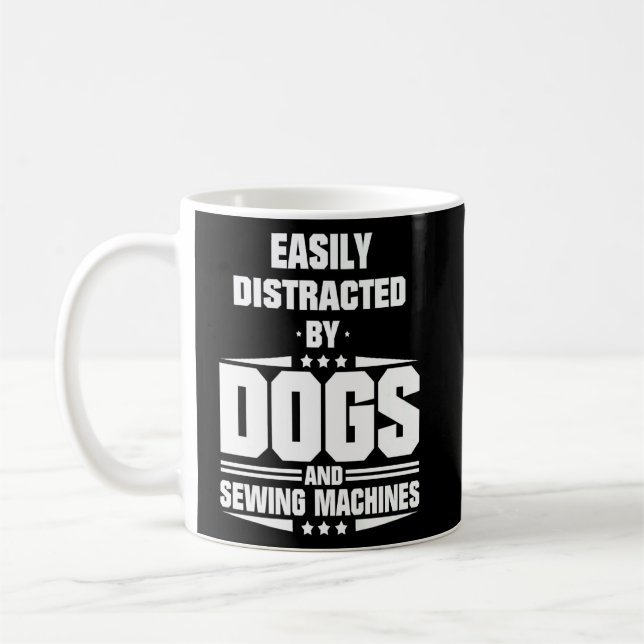 Taza De Café Distracción Fácil Por Perros Y Máquinas De Mascar (Izquierda)