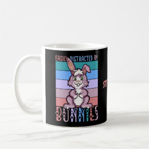 Taza De Café Distrado fácilmente por Bunnies Cute Bunny Lover