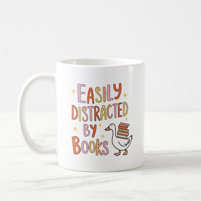 Taza De Café Distraído fácilmente por libros  (Izquierda)