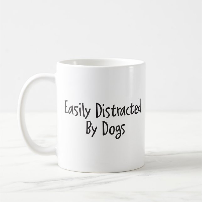 Taza De Café Distraído fácilmente por perros (Izquierda)